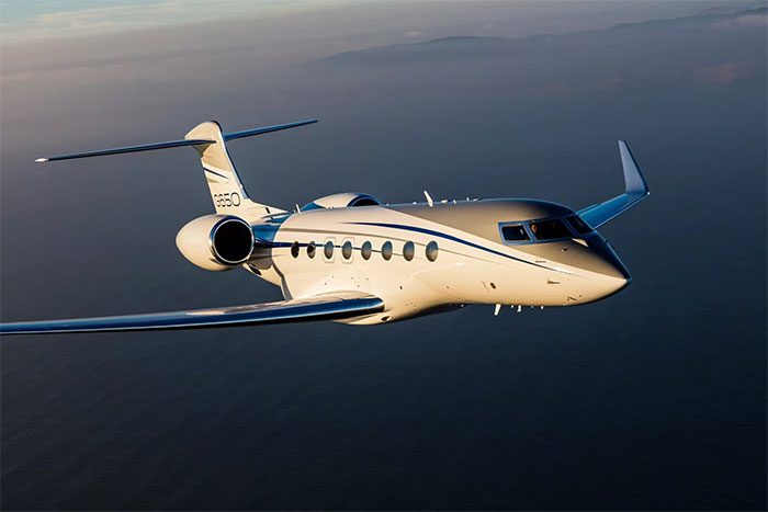 The G650 can fly directly from Saudi Arabia to any airport in Europe.