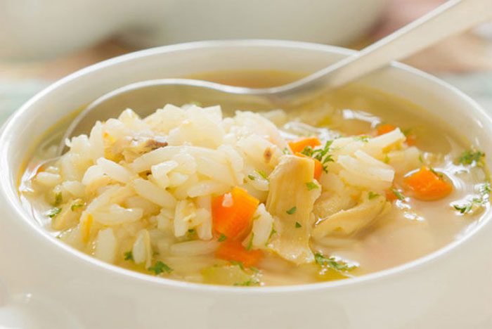 Rice with soup