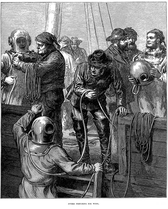 In 1827, the first diving suit was invented by Augustus Siebe