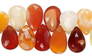 Fire opal comes in various shades from orange, red to yellow.