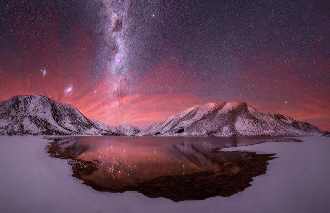 The photo 'Winter Light' by author Larryn Rae taken in the Southern Alps, New Zealand