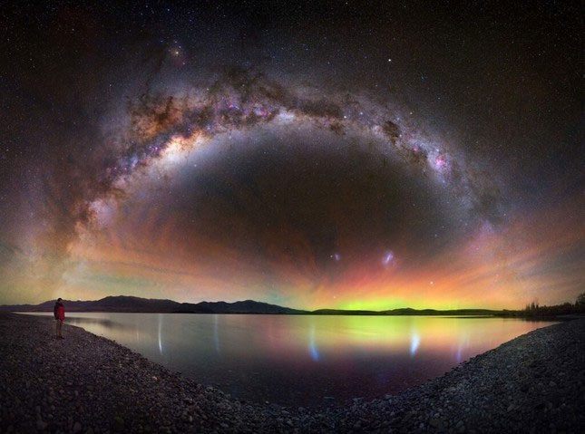 The photo 'Celestial Glow' by author Tom Rae taken at Lake Tekapo, New Zealand.