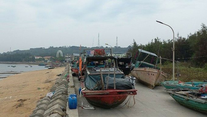 Co To Island (Quang Ninh) experienced light rain early on July 18.