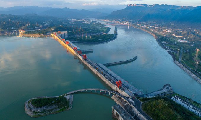 Three Gorges Dam on the Yangtze River on July 9.