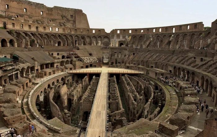The Roman Colosseum features a special design