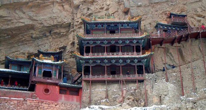 The Hanging Temple of Hengshan is over 1,500 years old in China.