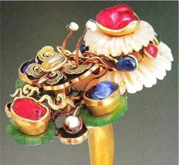 One of the exquisitely crafted items from the ancient tomb that was blasted.