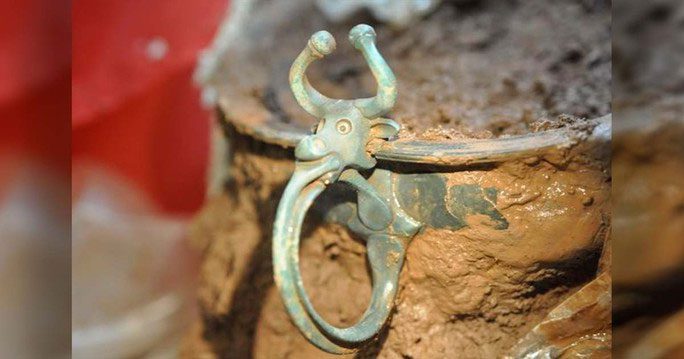 One of the exquisite items excavated from the Welsh treasure