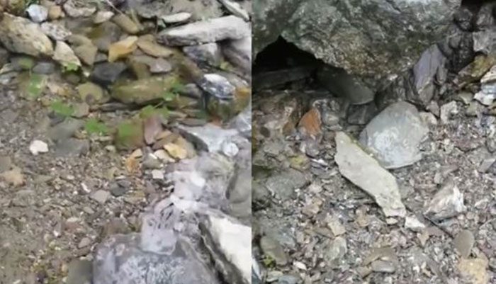 The disappearing stream.