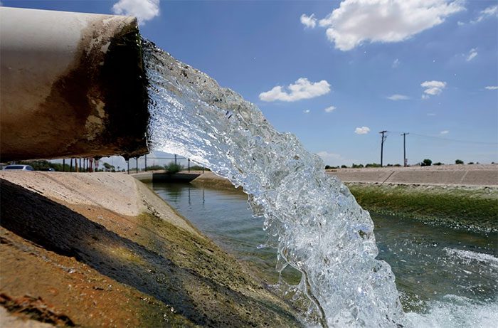 Water from the Colorado River is redirected through the Central Arizona Project.