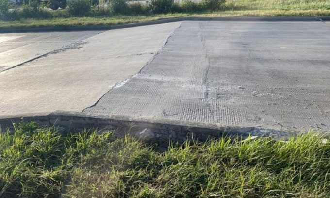 A road in Houston buckled due to extreme heat.