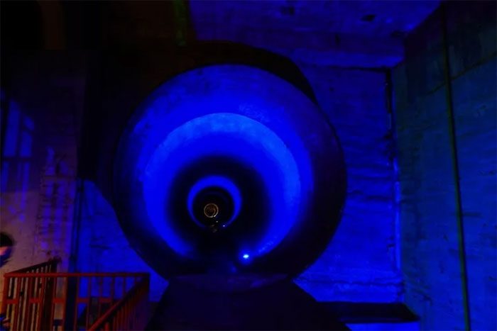 The water diversion tunnel from the O River to the nuclear reactor.