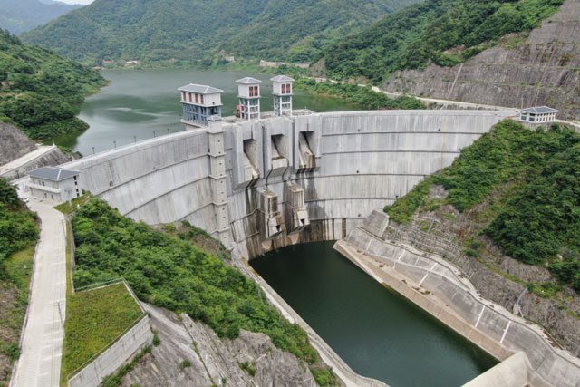 Close-up of the water diversion project from the Han River to the Wei River