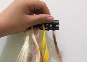 female student creates gray hair from moss 127658