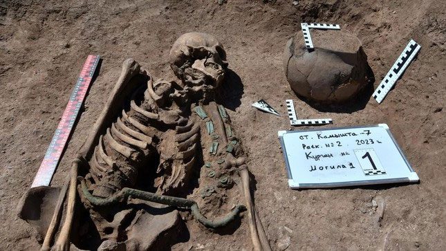 Remains found in the ancient tomb
