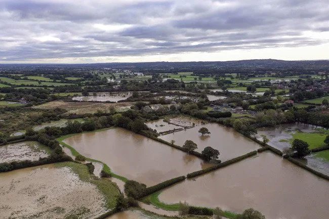 Hurricane Aurore moved from France to England, causing flooding near Lingfield in Surrey.