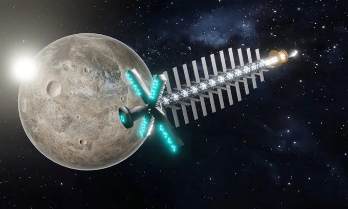 Illustration of the nuclear propulsion system.
