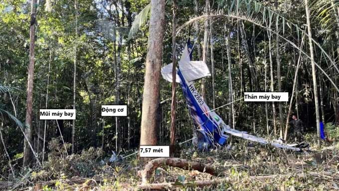 The crash site of the plane in the Amazon rainforest back in May.