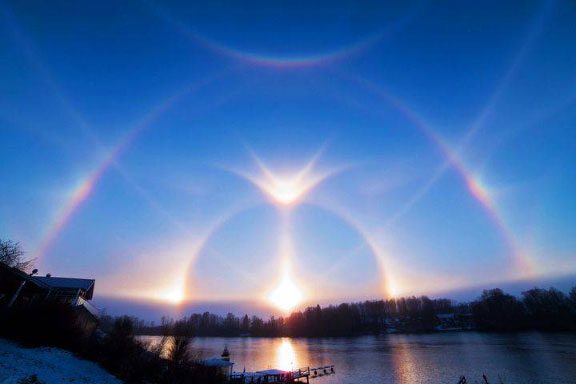 The occurrence of multiple suns in the sky is very rare.