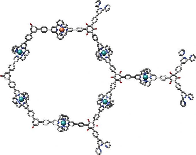 Diagram of the supramolecular iron complex discovered by researchers.