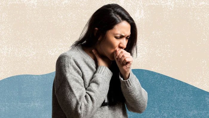 People can become infected by inhaling small respiratory droplets containing the bacteria.
