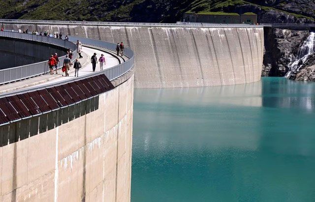 Mooserboden Hydroelectric Reservoir in Austria