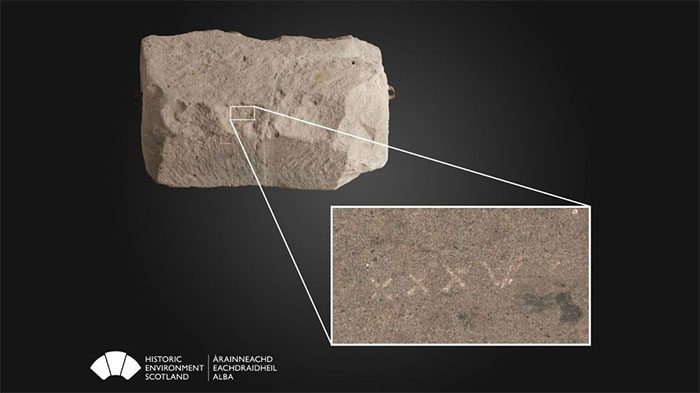 Roman numeral-like markings found on the stone