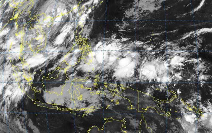 Satellite image of the convergence zone over the Northwest Pacific on the morning of July 18.