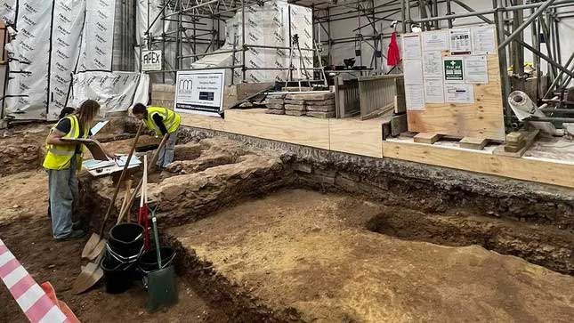 Excavation of Exeter Cathedral