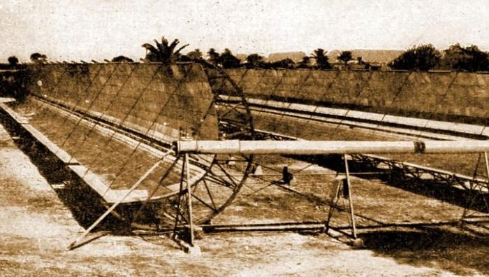 Frank Shuman's invention tested in Egypt in 1913.