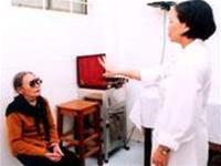 Vision test for the elderly at the Central Eye Hospital