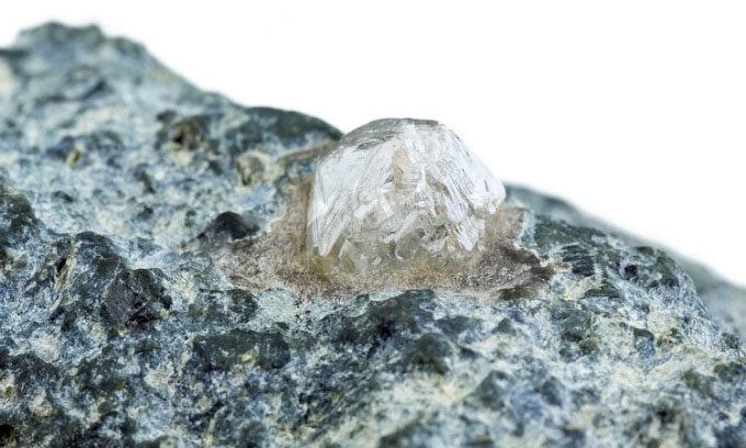 Diamonds are typically found in kimberlite rock.