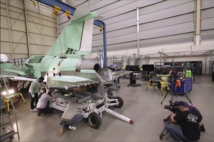 Lockheed Martin began manufacturing parts for the X-59 in November 2018.