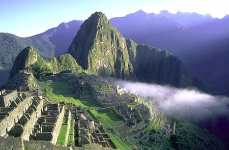 Machu Picchu - Peru is shrouded in mist year-round