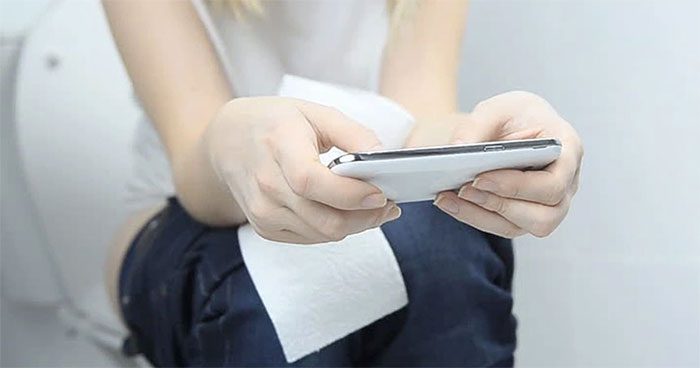 Bringing your phone into the bathroom can disrupt your bowel movements.