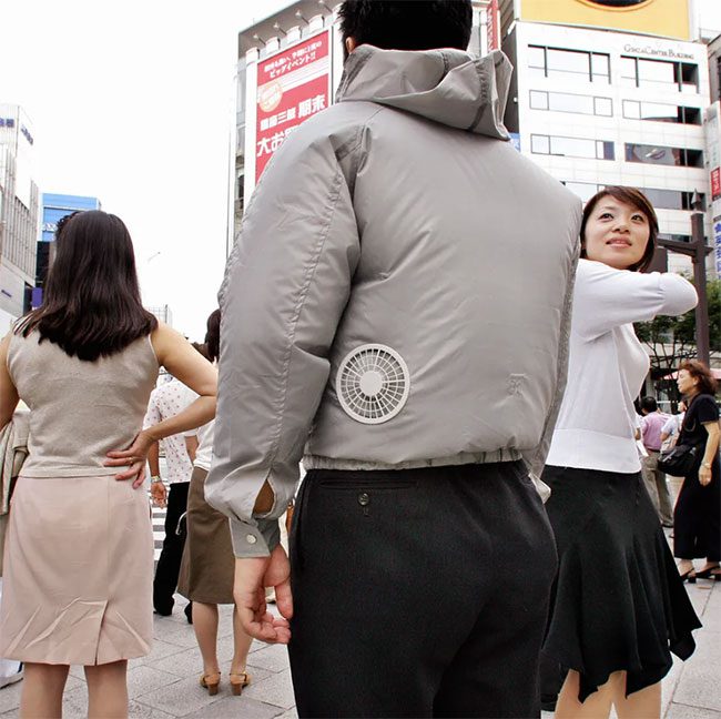 Some specially designed shirts with built-in fans.