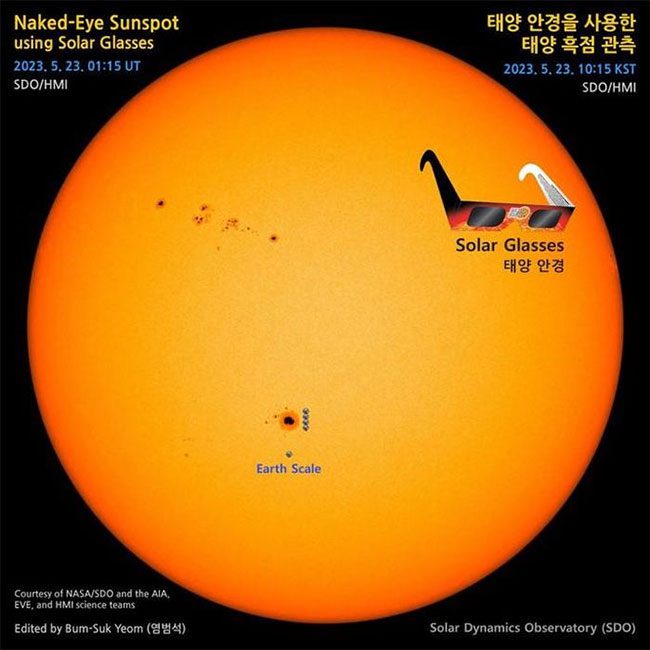 Graphic of sunspot AR3310