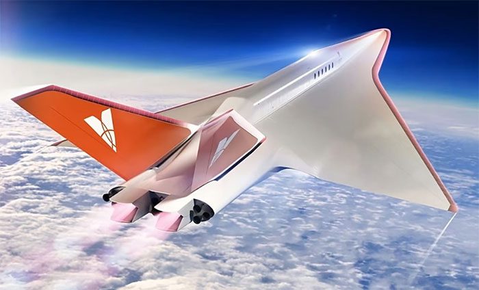 Sketch of the Mach 9 Stargazer aircraft.