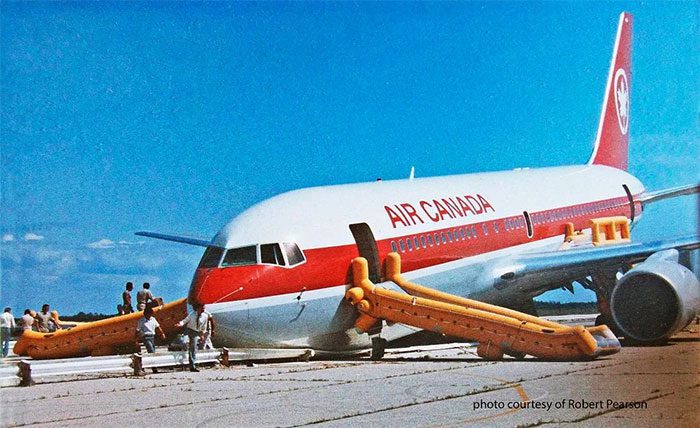 The Boeing 767 was the modern aircraft that Air Canada had recently acquired at the time.