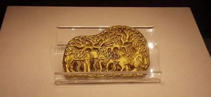 The gold piece is currently displayed at the Qinghai Provincial Museum
