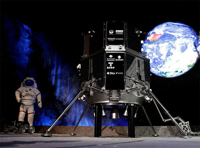 Model of the lander in Ispace's HAKUTO-R lunar exploration program.