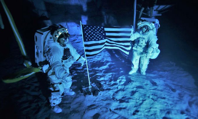 A simulation test of the lunar environment at NBL.
