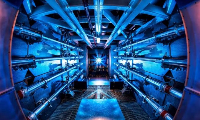 Module in nuclear fusion experiment at Lawrence Livermore National Laboratory.