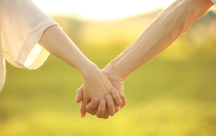 Holding hands