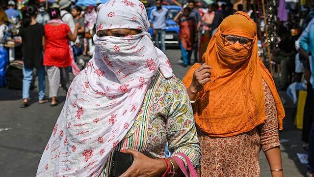 Many people have to cover up to avoid the heat