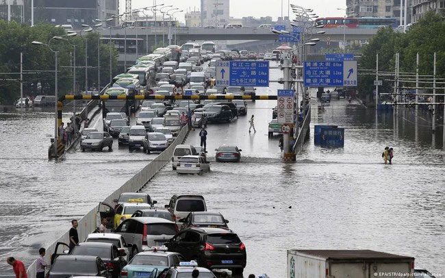 Widespread flooding in China.