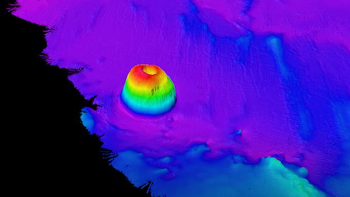 The strange volcano discovered by Saildrone Surveyor