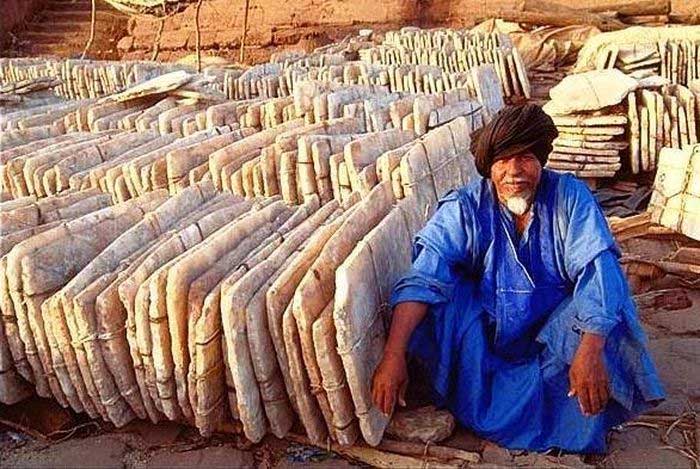 A salt trader in Africa, where salt is still highly valued.