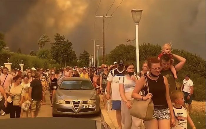 Evacuated residents