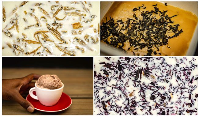 Hibiscus, clove, and star anise ice cream